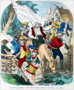 Independence War Us Farmers Joining The Patriots Engraving From 19th C Ebay