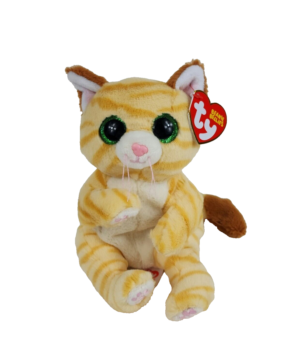Ty Beanie Babies Bellies MANGO Gold Tabby Cat inch Plush Toy