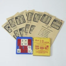 Numbers Puzzle Vintage Plastic Merit 15 J & L Randall England
