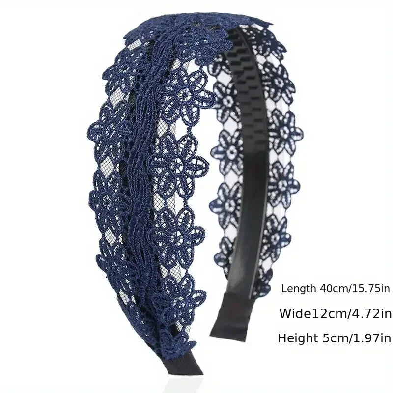 Faixa de cabeça cinza renda – Berloque delicado ✨ FRETE GRÁTIS - Imagem 2 de 3