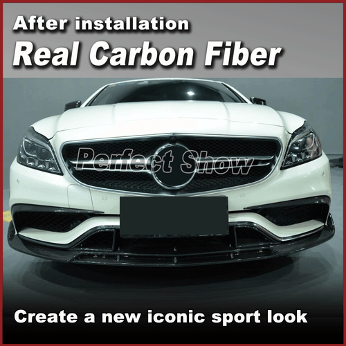 Carbon Spoilerlippe Ansatz Mit Lufteinlässe für Mercedes W218 CLS63 2015-17 - Picture 3 of 15