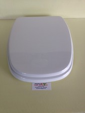 POZZI COPRI WC IN LEGNO COLATO NEL POLIESTERE PER VASO SQUARE BIANCOcm44x36x15,5