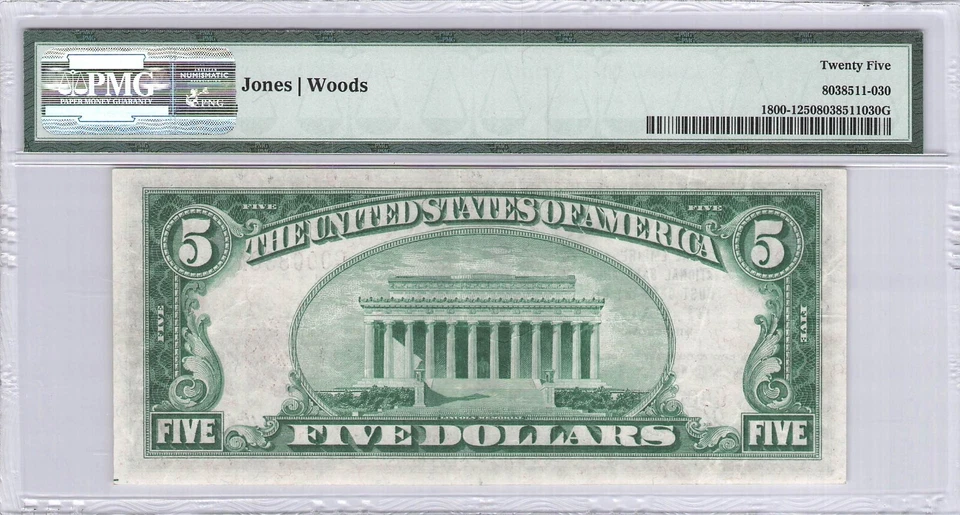 Empire NB & TC St. Paul, MN $5.00 1929 PMG 25 Charter 12922 - Image 2 of 2
