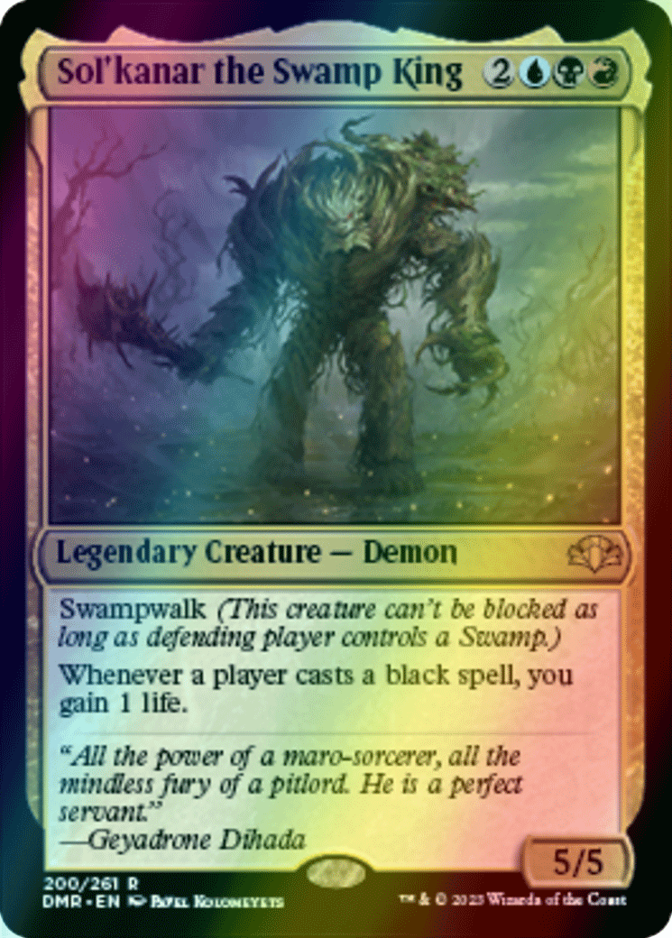 Sol'kanar the Swamp King FOIL, Dominaria Remastered, MTG DMR NM/M
