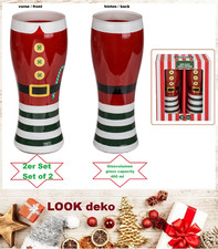Weihnachtsmann-Santa-Claus-Biergl&auml;ser-460ml-im-Geschenkkarton-2x-Pack