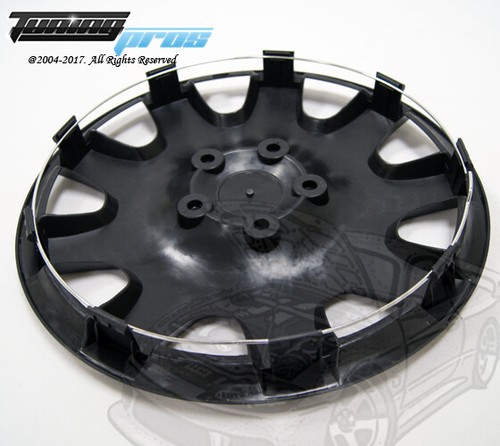 Matte Black Style 611 16 Inches Hubcap Wheel Cover Rim Skin Covers 16" Inch 4pcs - Picture 3 of 4
