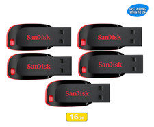SanDisk Flash Drive Cruzer Blade USB 2.0 Pack of 5  SDCZ50-016G-B35 