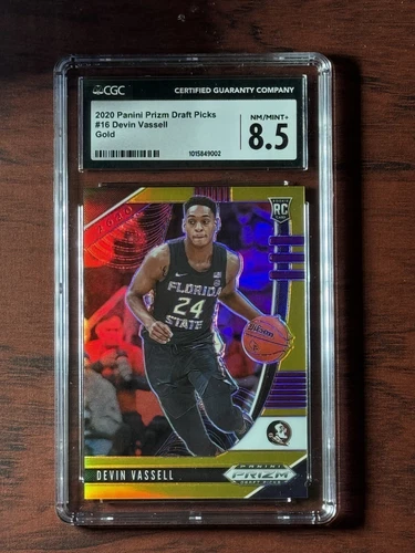 2020 Panini Prizm Draft Picks #16 Devin Vassell RC Gold 5/10 CGC 8.5
