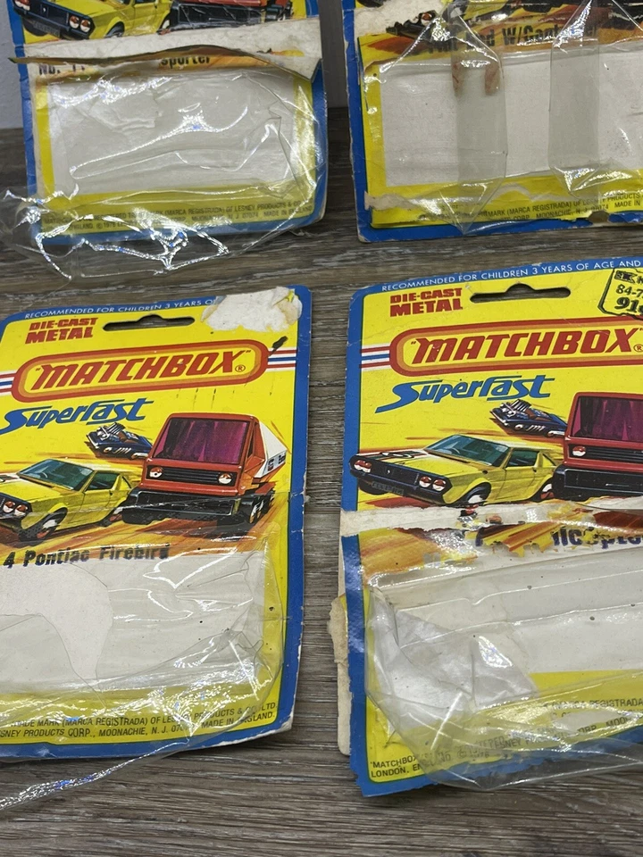 LESNEY MATCHBOX SUPERFAST CARD PACKAGE BLISTER lot of 4 - Image 4 of 4