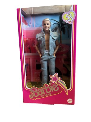 Barbie: The Movie Collectible Ken Doll Wearing Denim Matching Set