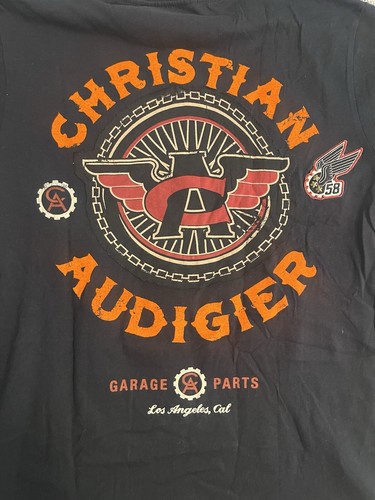 New Christian Audigier Garage Parts Motorcycle Racer Shirt Large All Over Print - Picture 17 of 20