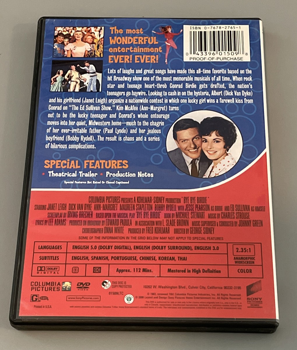 バーディ [DVD] w17b8b5 Bye Bye Birdie (DVD, 1963) Ann Margret Dick Van Dyke