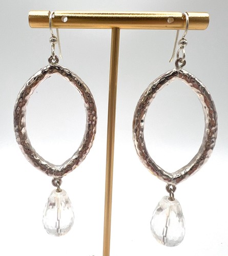 Simon Sebbag Sterling Silver Open Oval Wire Earrings - Picture 4 of 4