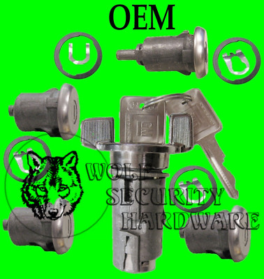 Chevy GMC G Van Full Size 82-95 Ignition & Door Lock Key Cylinder Set 2 GM Keys
