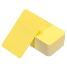 100Pcs 3.5" x 2" Blank Paper Business Cards Small Index Flash Cards Note Yellow