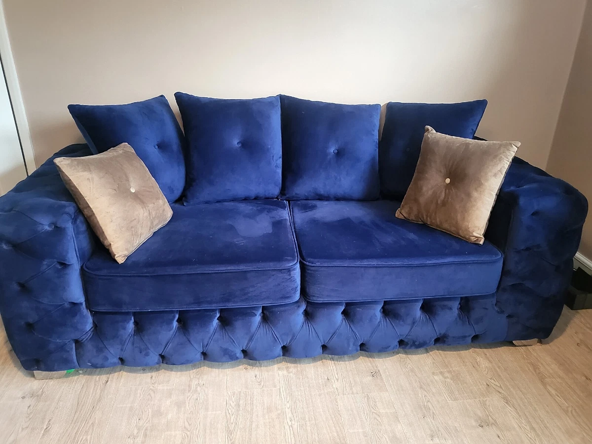 Ebay blue sofa deals