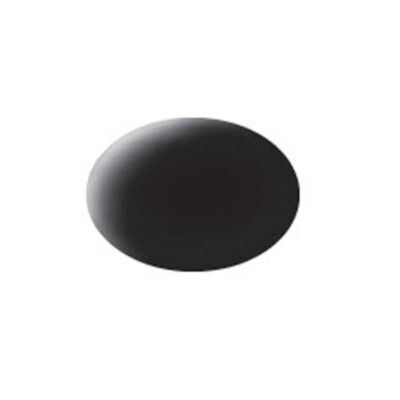 Revell 36108 Aqua Farbe Black Matt RAL9011 (18ml) Modell