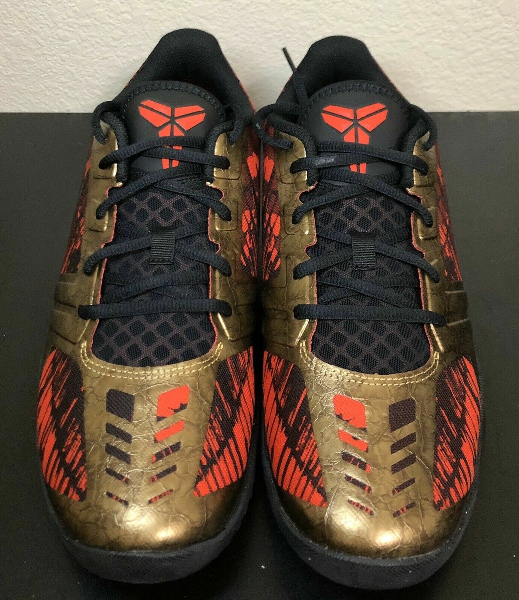Nike Shoes Mens Size 10.5 Red Gold Kobe Mentality Basketball Low Top Sneakers Nike KB Mentality Black Metallic Gold Chilling Red Men main image 3