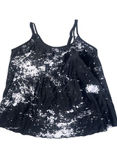 One piece black white womans bathing TOP ONLY plus size XXL NEW without tags