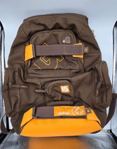 BURTON Snowboard Rider's Pack  Backpack Classic BROWN and ORANGE.   - Picture 1 of 8