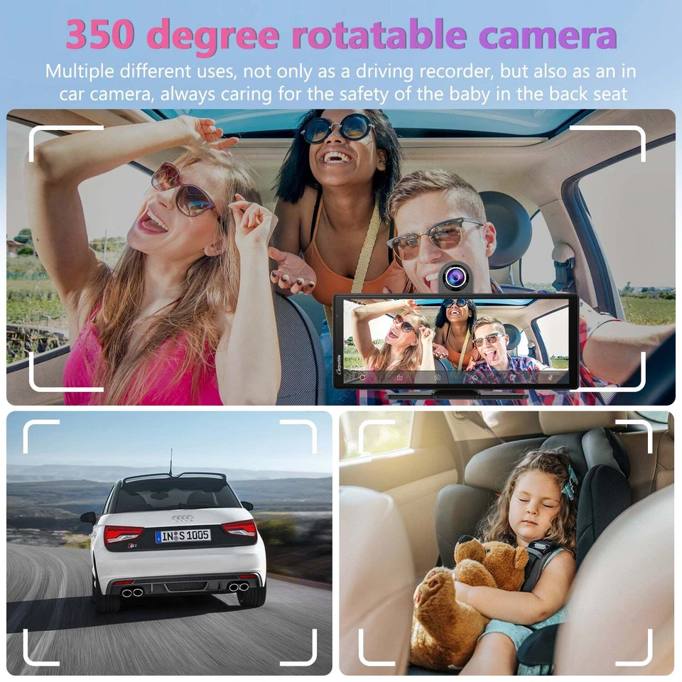 Carpuride W903 Autoradio Carplay Android Auto Bluetooth Car Stereo Video camera - Immagine 4 di 4