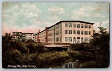 Vintage Postcard Norway Me. Shoe Factory Early 1900s Unused Collectible #1472