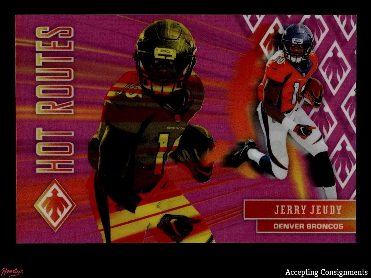 Jerry Jeudy Panini Phoenix Hot Routes #18 Pink