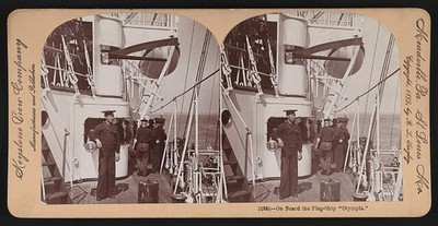 Photo:On board the flag-ship ''Olympia''