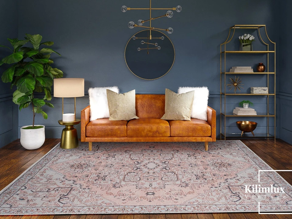 Turkish Kilim , area rugs for living room , geometric , vintage rug - Image 4 of 4