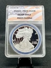 2008-W Proof American Silver Eagle ANACS PR70 DCAM 1 Oz .999 Silver!