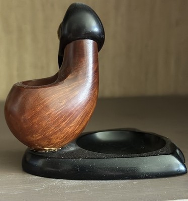 Art Deco YZ Cherry Amber Faturan Nut Bird Match Striker - Henry