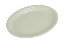 Yanco China NR-14 Normandy American White Ceramic 13.25" x 10" Oval Platter