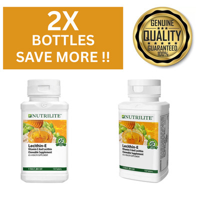 2X BOTTLES Lecithin-E (Vitamin E And Lecithin) Chewable Supplement 150 Worldwide