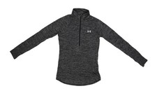 Under Armour Pullover Womens Small Gray 1/4 Zip HeatGear Tech Twist Top Athletic