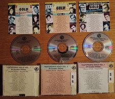 3CD " YESTERDAY GOLD" 72 VERSIONI ORIGINALI ANNI 50/60