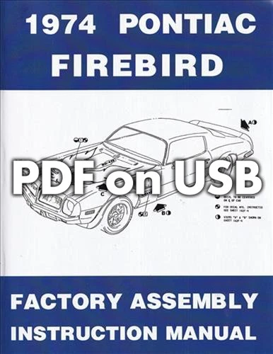 1973 1974 1975 Pontiac Firebird Factory Assembly Instruction Manuals on USB - Image 3 of 4