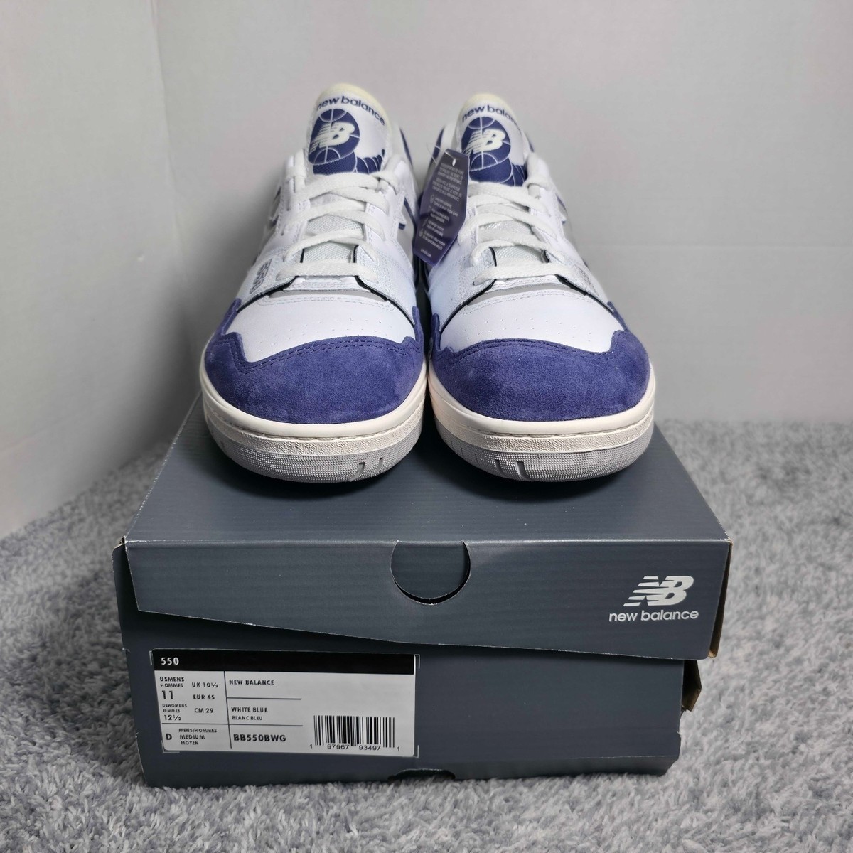 New Balance 550 Casual Shoes White / Dream Slate Men display picture 3