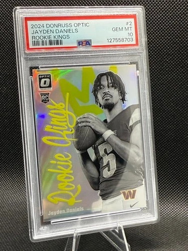 2024 Donruss Optic Rookie Kings #2 Jayden Daniels Commanders RC PSA 10 GEM MINT