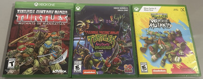 Xbox 1 TMNT lot: Mutants Unleashed, Wrath of the Mutants, Mutants in Manhattan
