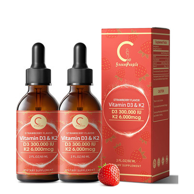 Vitamin D3 10000 IU + K2 200mcg Vegan Non-GMO D3 K2 Supplement Liquid Drop