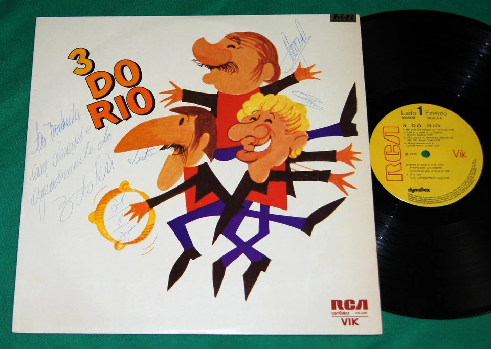 3 Do Rio - S/T BRAZIL 1st press Lp 1975 SIGNED MPB SAMBA JAZZ BOSSA - Image 3 of 4