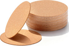 30Pcs Round Self-Adhesive Cork Sheets 3 DIY Coasters Cork Pads Crafts