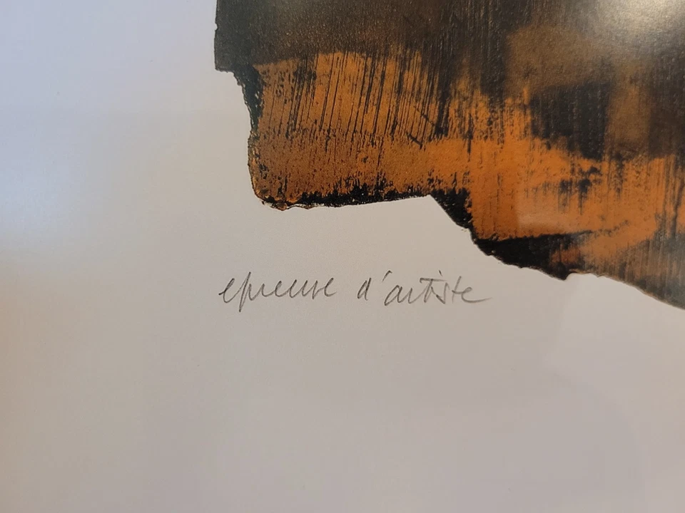 Affiche Pierre SOULAGES " Eau forte Num XVI de  1961" Musée Soulages rodez - Photo 4/4