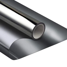 Window Film One Way Mirror Film Daytime Privacy Static Non-adhesive Decorative H