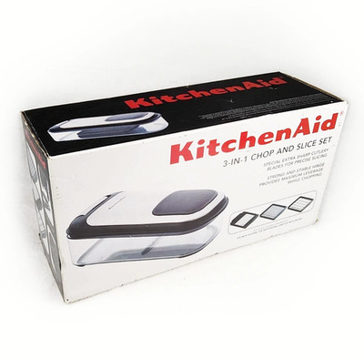 KitchenAid 3-In-1 Manual Food Chopper Chop Slice Dice Set w/ 3 Blades EUC VHTF