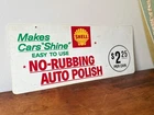 Shell Motor Oil Gas Station Sign Double Sided Vintage Whitewall Shelltox