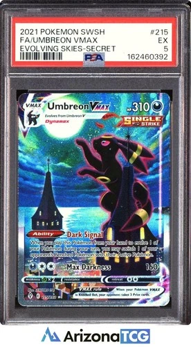 Pokemon 2021 Umbreon VMAX 215/203 Full Art Secret Rare Evolving Skies PSA 5