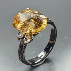 Jewelry gem Natural Citrine Quartz Ring 925 Sterling Silver Size 8.25 /R478336