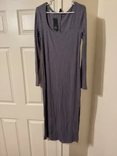 Wild Fable, Dark Gray knit sweater dress Extra Large New