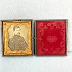 1860s Photo Union General George McClellan in Copper Frame
